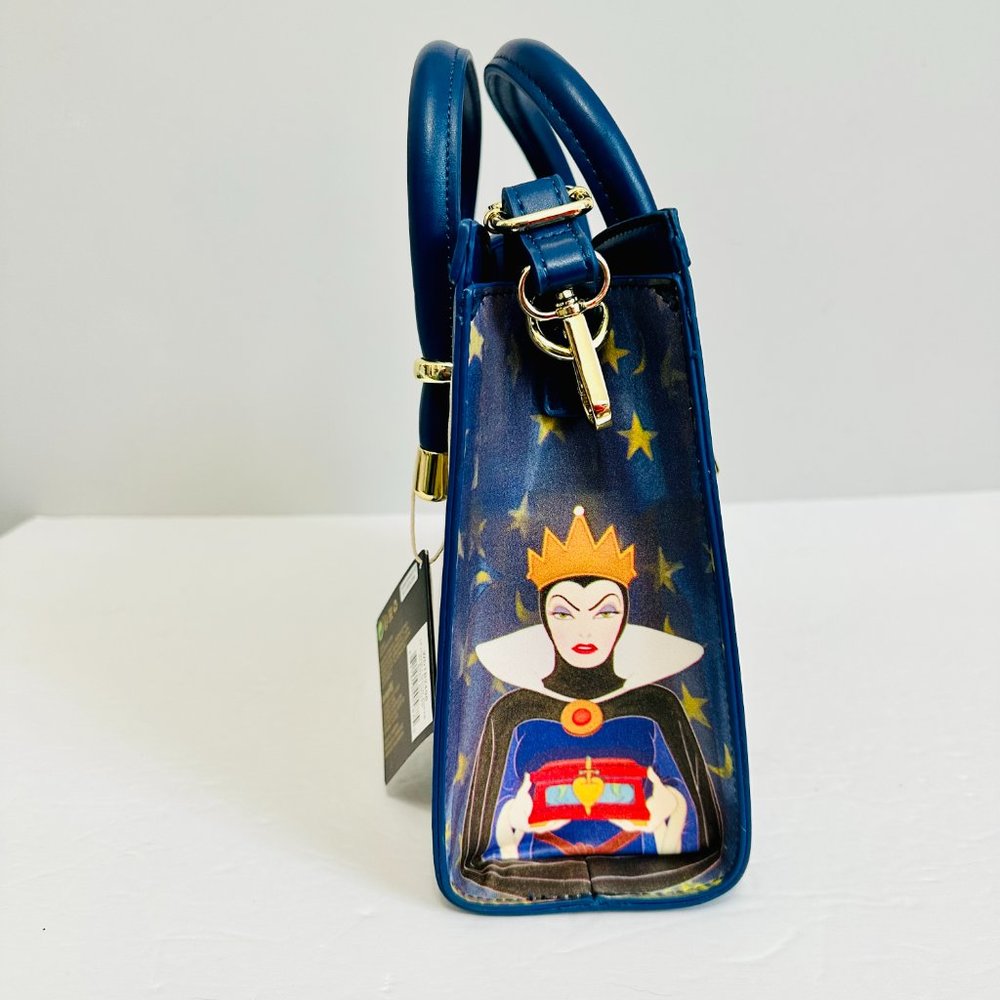 LOUNGEFLY DISNEY PRINCESS SNOW WHITE AND SEVEN DWARVES CROSSBODY SATCHEL - Picture 10 of 11